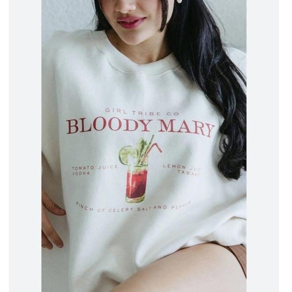 Girl Tribe Co Sweatshirt Womens Small Bloody Mary Graphic Printโ Long Sleeve